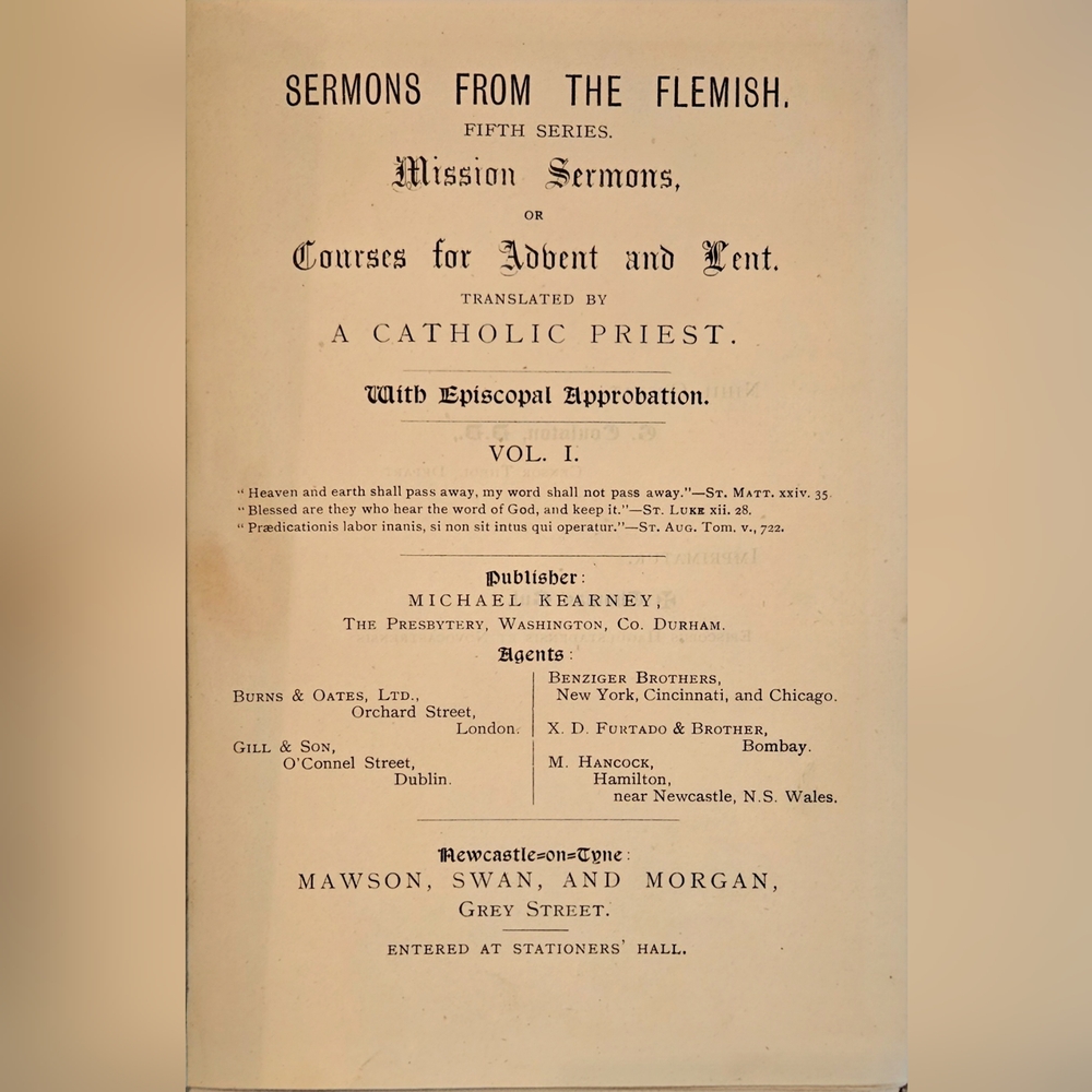 ✠︎ Sermons From The Flemish: Courses for Advent and Lent